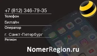 Кто звонил с 8123467935 - регион и оператор